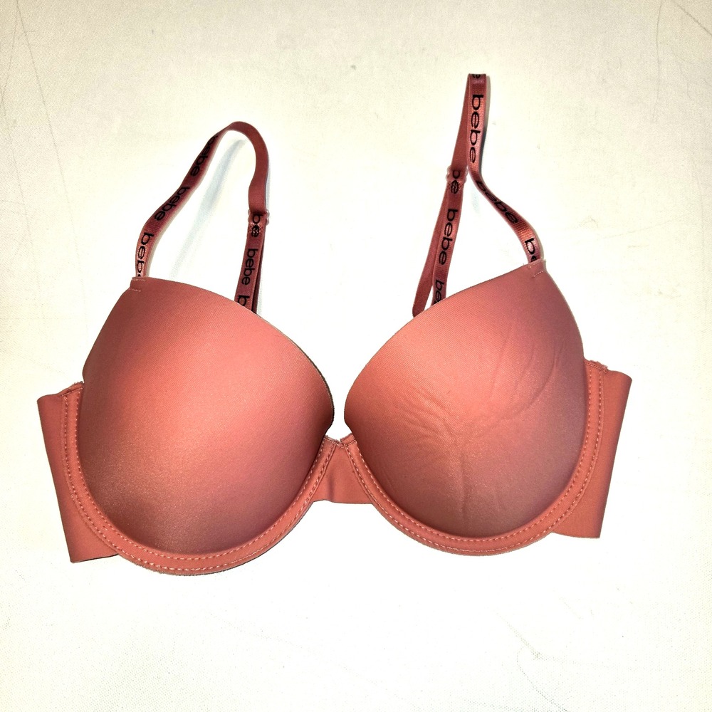 BEBE Pink Mauve Padded Push‎ Up Bra Size 36D